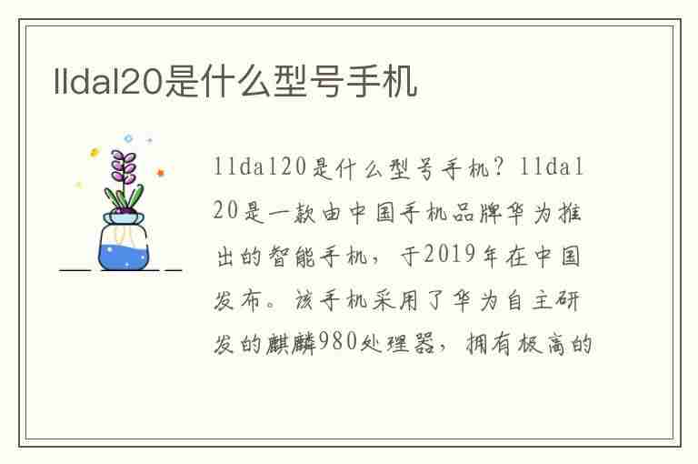 lldal20是什么型号手机(ldnal20是什么型号手机)